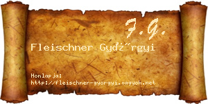Fleischner Györgyi névjegykártya