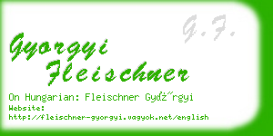 gyorgyi fleischner business card